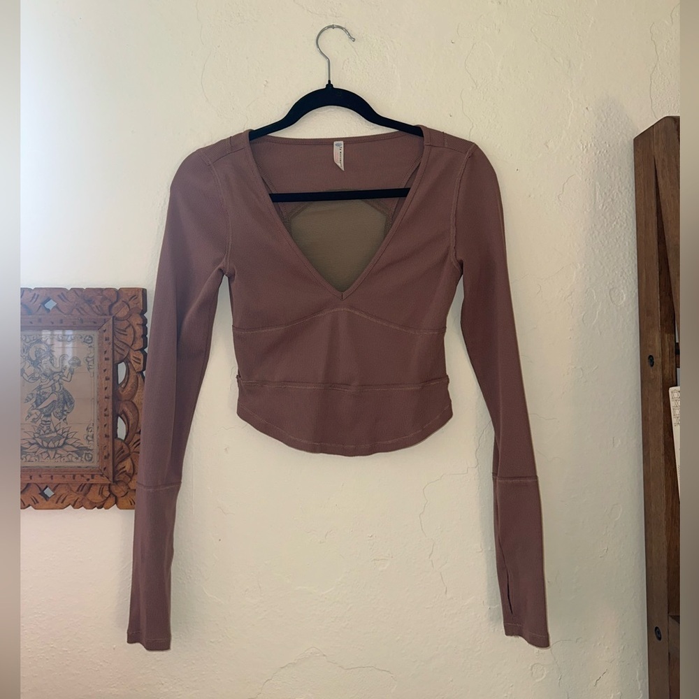 FP Movement Mauve Long Sleeve Top